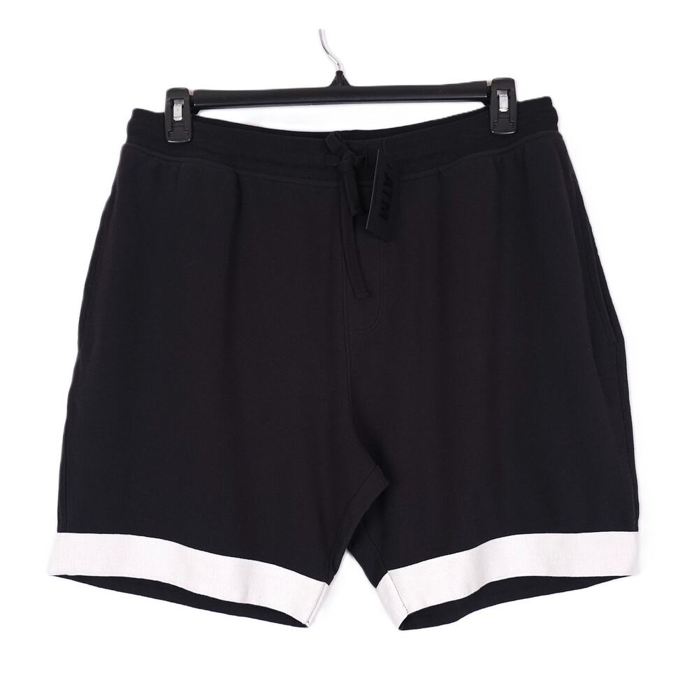 ATM Anthony Thomas Melillo Mens 7" Shorts Sz XL Black White Cotton Pique NWT